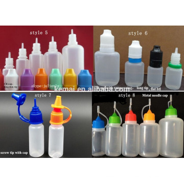 крышка доказательства ребенка 10ml ПЭТ пластиковые капельницы бутылки зелья